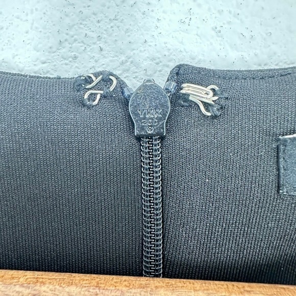 Boston Proper Black Pearl Rhinestone Embellished Sheer Sleeve Party Dress 10 NWT - Picture 5 of 16